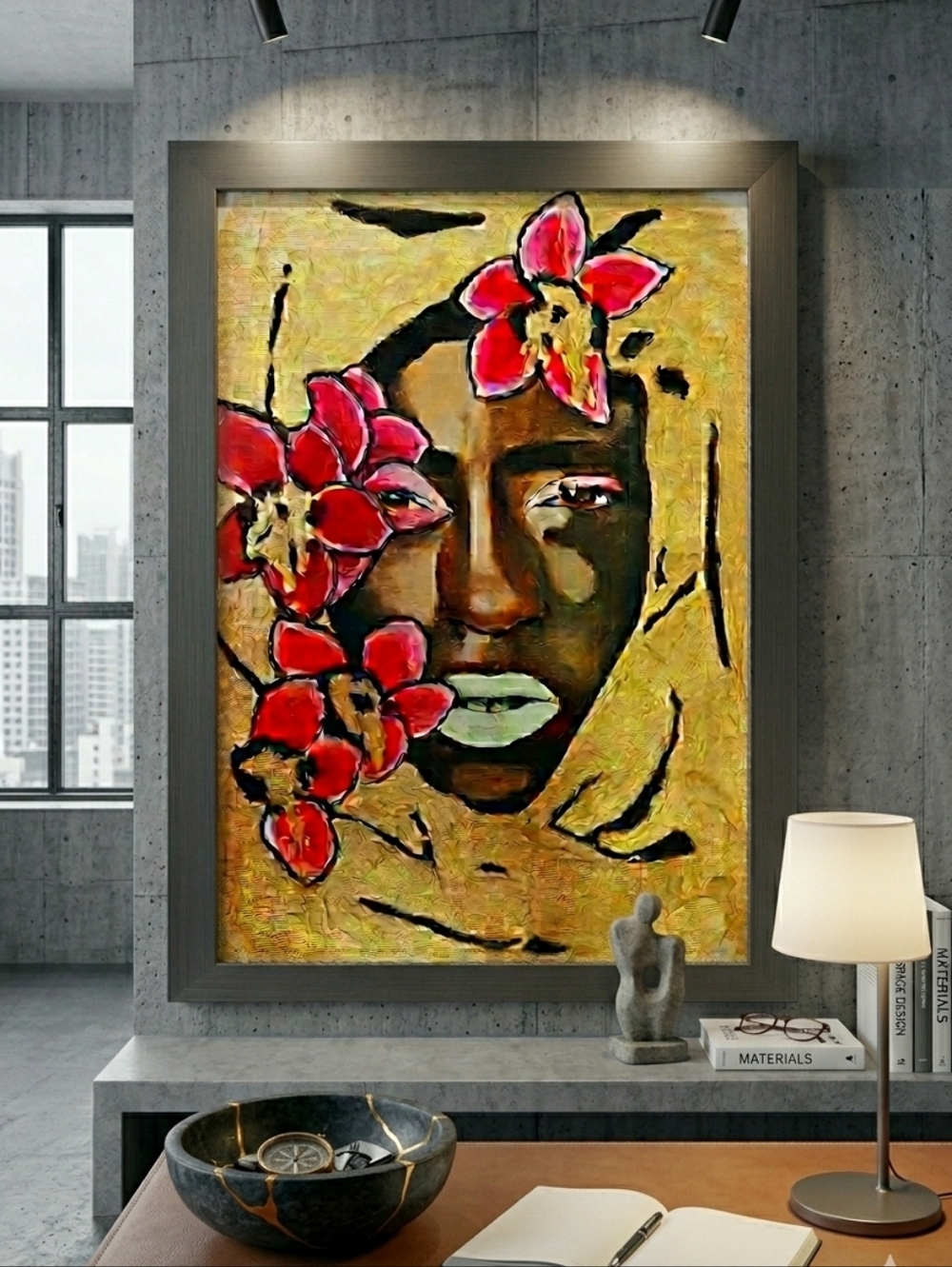​Original Oil on Canvas: "Gilded Soul" - Picture 3 of 5